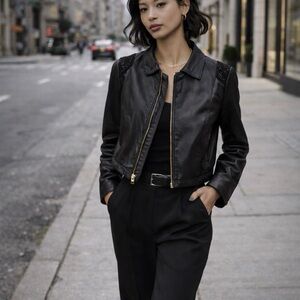 Women's Black Leather Jacket